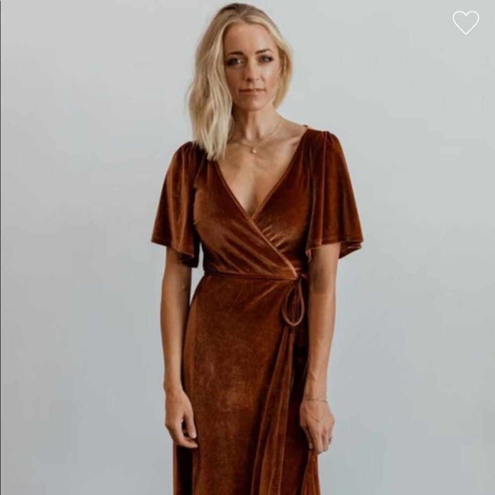 Baltic Born Meghan Velvet Wrap Maxi Dress